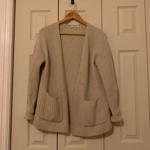 Madewell Oversized Knit Cardigan Cream Sweater XS